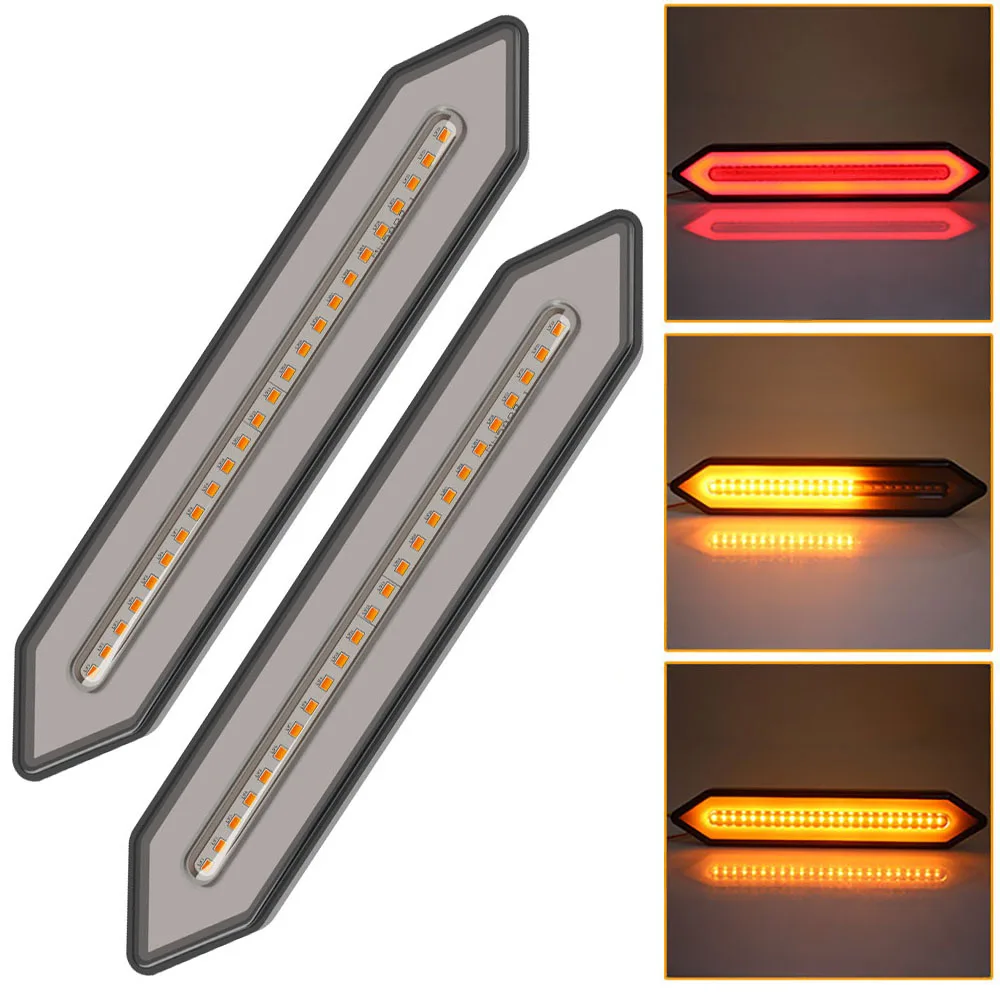 

LED Flowing Brake Turn Signal Rear Tail Light 3-in-1 Auto Car Fender DRL Daytime Running Stop Warning Neon Lamp Red Yellow