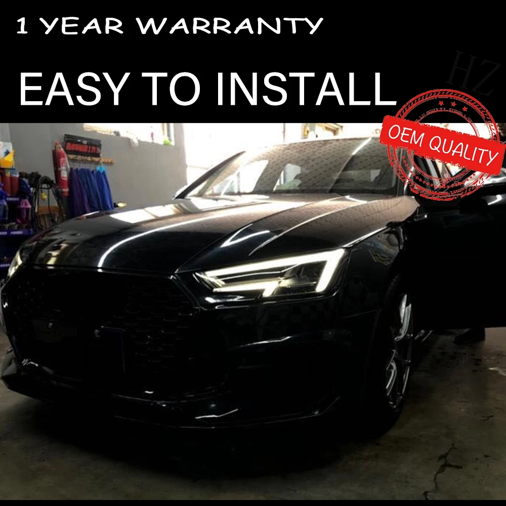 Фары для AUDI A4 B9 2017-2020 автомобильные светодиодный товары 12 В H7 DRL Hella Xenon A4L украшения
