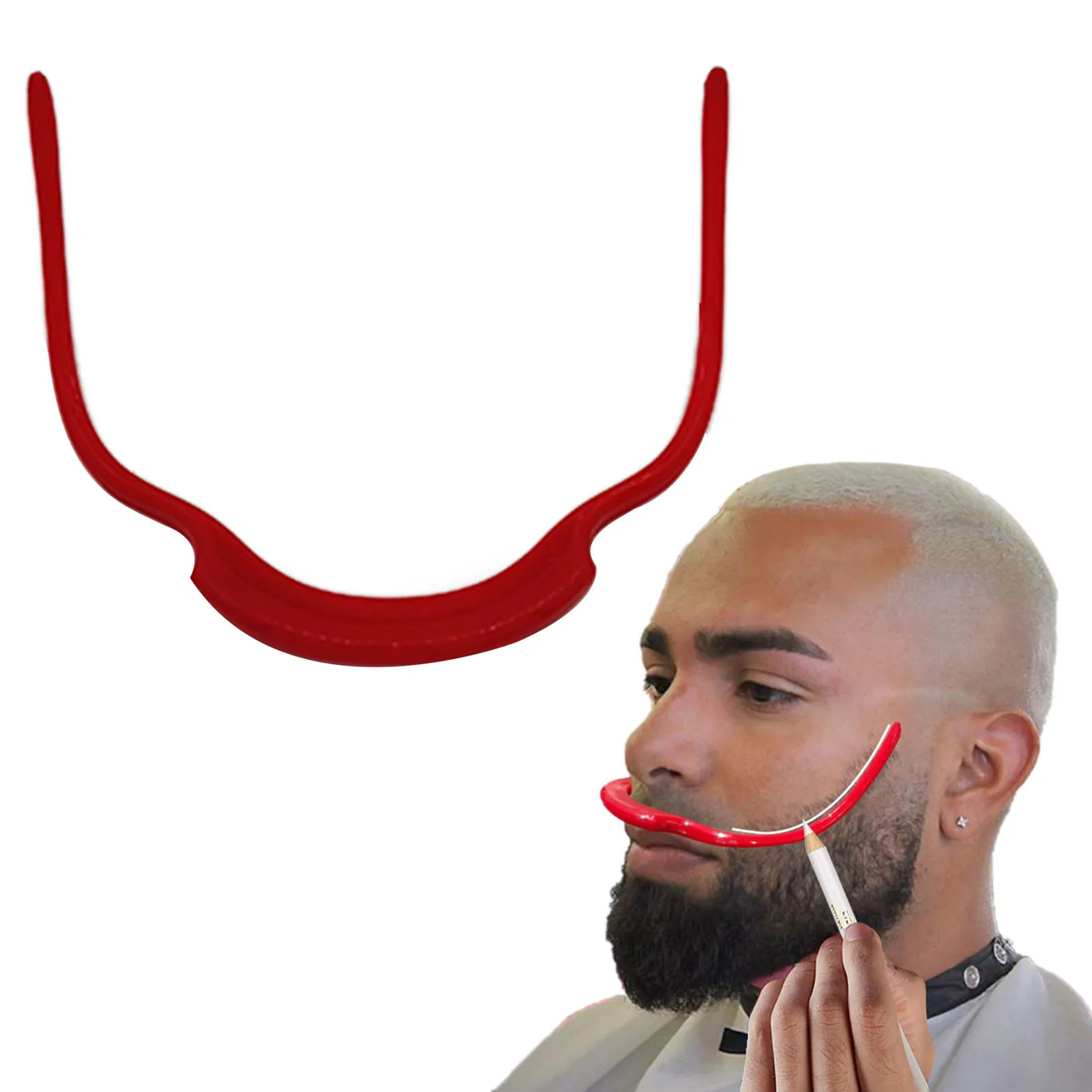 

Beard Shaping Tool Beard And Facial Hair Outline Trimming Stencil Beard And Facial Hair Outline DIY Trimming Stencil For Men
