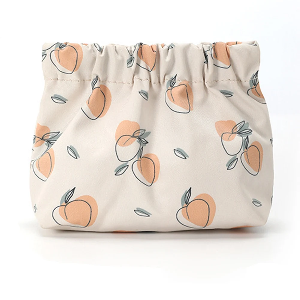 Automatic Closing Lipstick Pouch Leather Cable Organizer Bag Sealing Coins Keys Organizer Bag Jewelry Earphone Storage Pouch