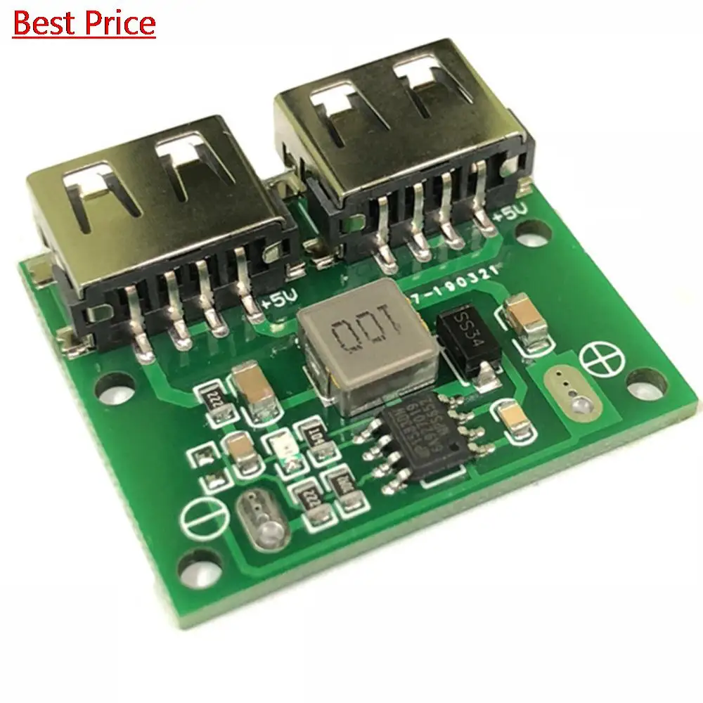 

20Pcs/lot Dual Usb Output 9v / 12v / 24v to 5v 3a Dc-dc On-board Charging Step-down and Voltage Stabilizing Charging Module