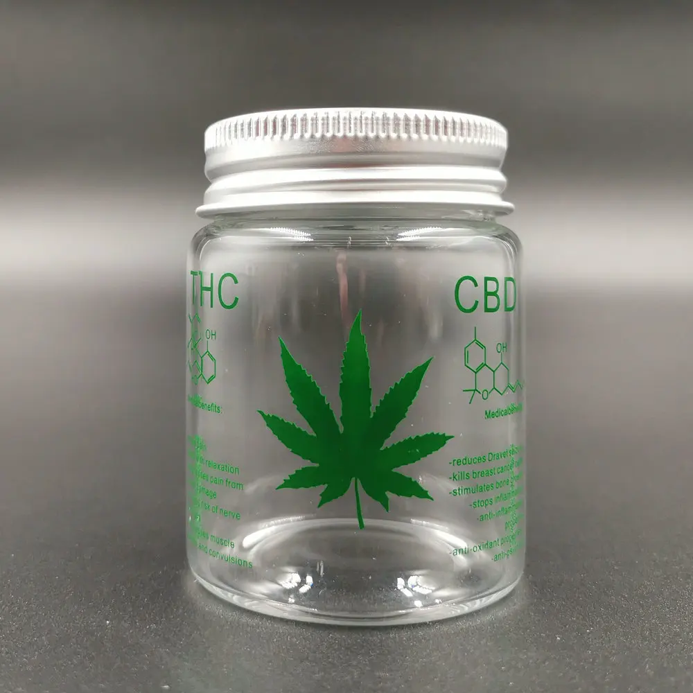 

Tobacco Storage Jar Transparent Bottle Round Sealed Glass Jars