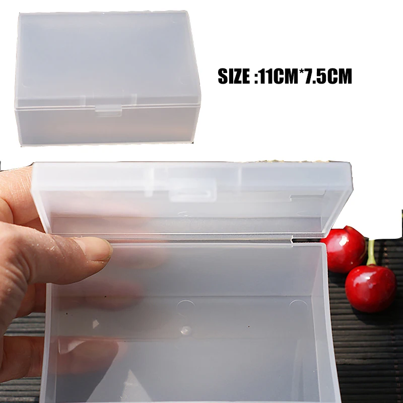 

Plastic Rectangular Storage Box Food Grade PP Transparent Container Organizer Cosmetic Sorting Case Collection Packing Box