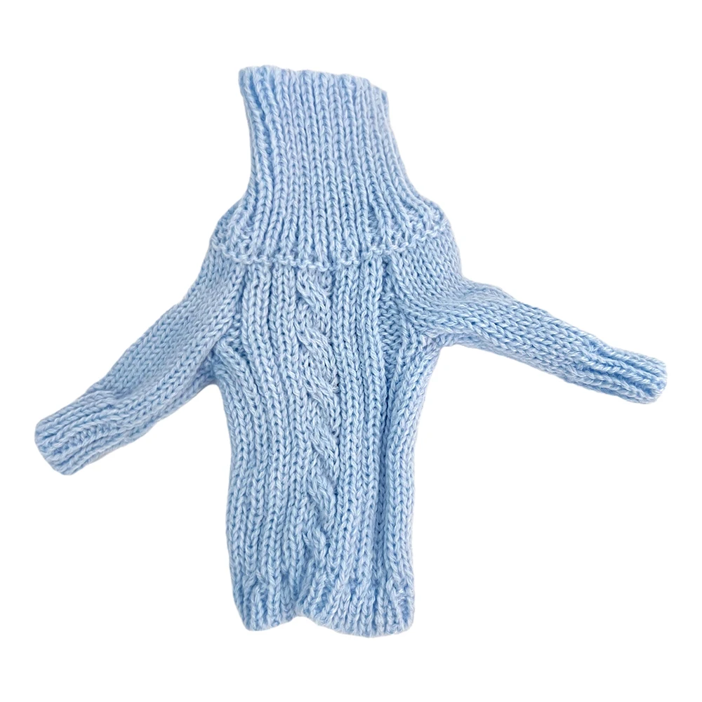 1 шт. голубой кукольный свитер платье вязаная одежда пальто из чистого хлопка