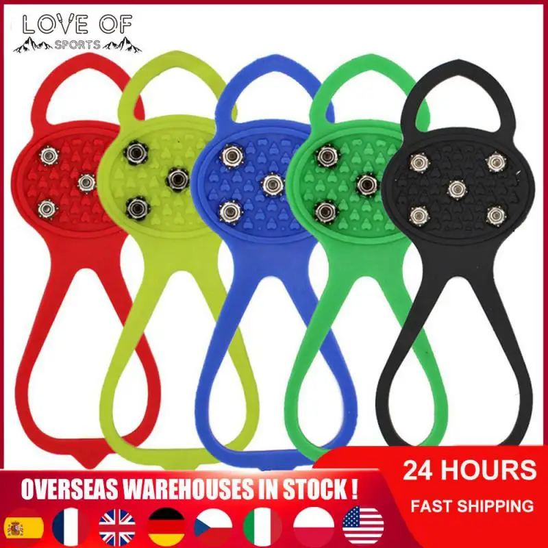 

Easy To Use Shoe Cover Light Simple Gourd Shaped Good Elasticity Camping Ice Claw And Lightweight 5-toothed Ice Claw Non-slip