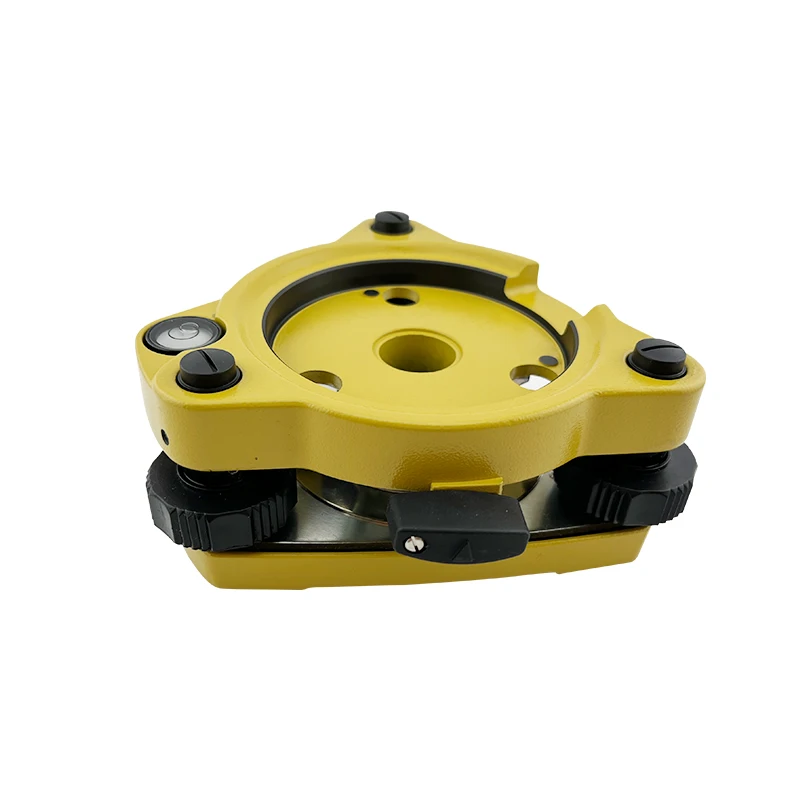 Желтый, черный, зеленый, серый трегер с тремя челюстями без оптического отвеса с пузырьком уровня для оценки тахеометра