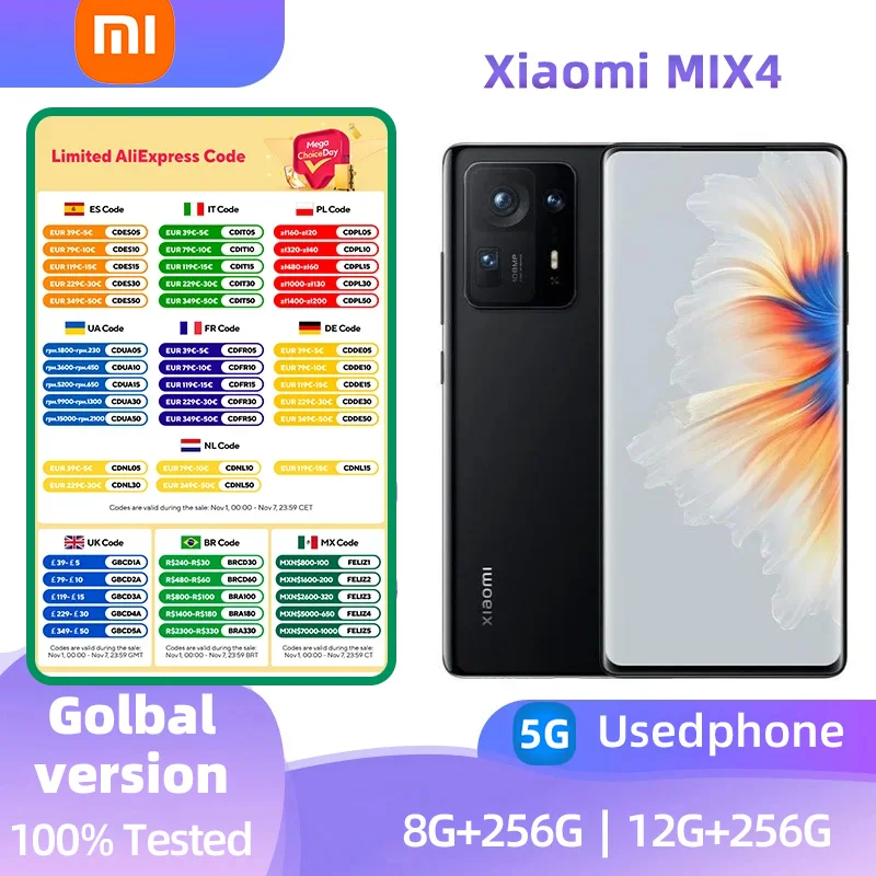 Смартфон Xiaomi Mix 4 8/128ГБ 8/256ГБ 12/256ГБ 12/512ГБ global б/у