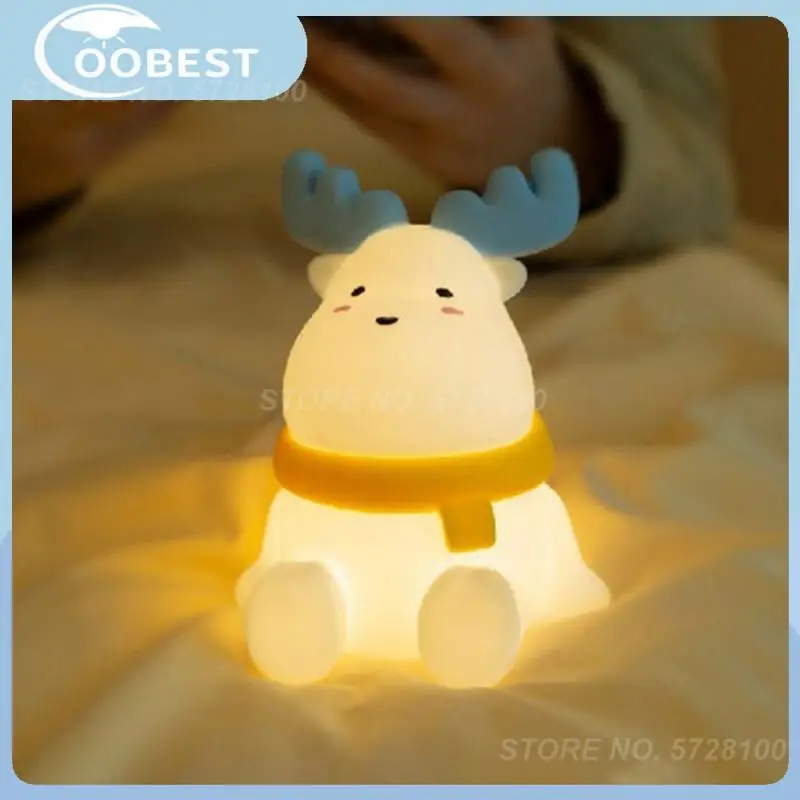 

Silicone Light Eye Protection Kawaii Bedside Nightlight Usb Rechargeable Night Lamp Atmosphere Light Bedroom Pat Night Light