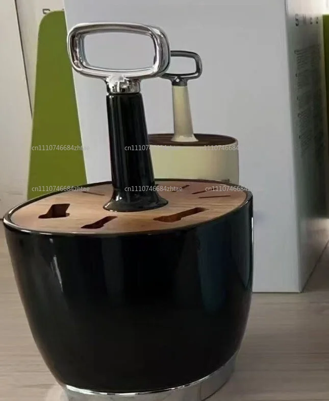 Фото Набор столовых приборов из нержавеющей стали Cream Wind Kitchen в ретро-стиле: нож, вилка, ложка, подставка №2