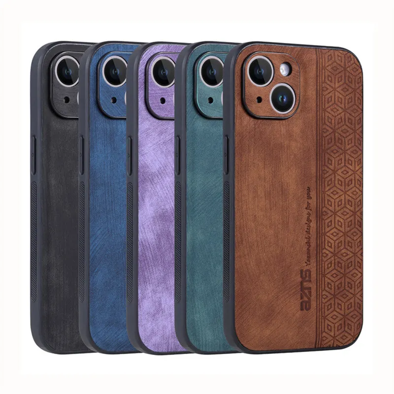 

Ultra Thin Slim Leather Phone Case For iPhone 14 Pro Max 12 11 13 Pro Max 14 Plus 11 Shockproof Bumper Soft Business Back Cover