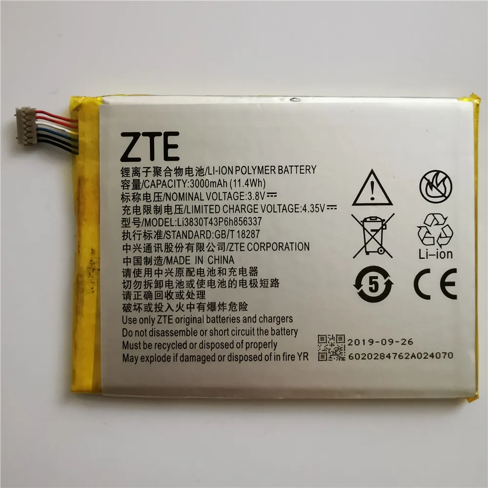 

Original For ZTE Li3830T43p6h856337 phone battery For ZTE Blade S6 Lux Q7/-C G719C N939St V5 Pro N939ST N939SC N939SD Battery