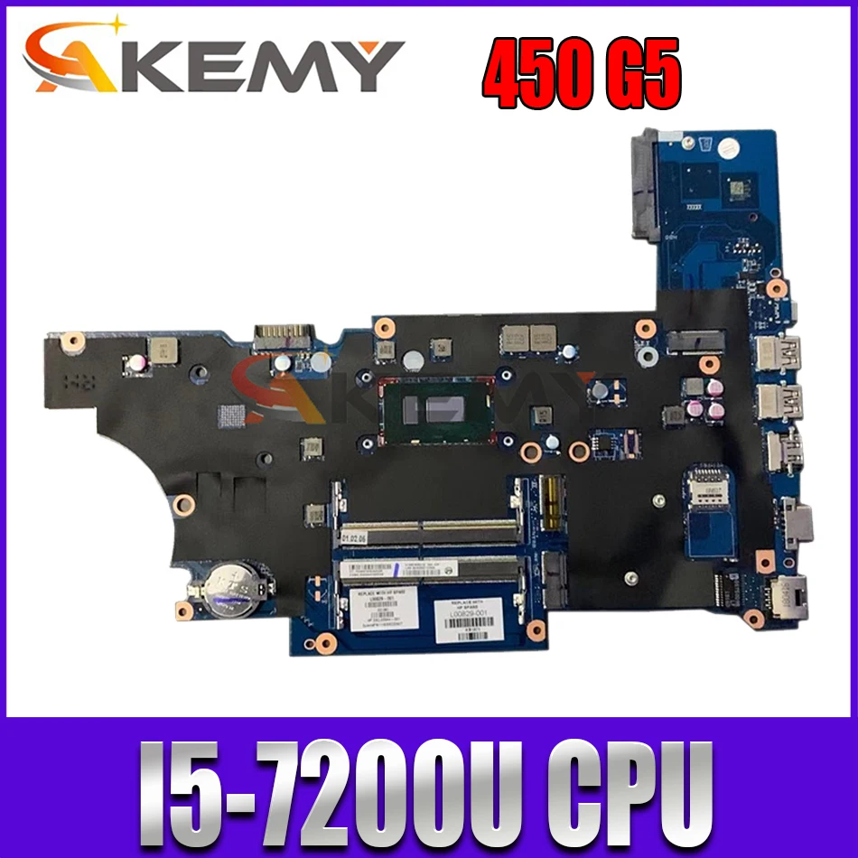

For HP ProBook 450 G5 430 G5 Laptop motherboard L12610-601 L12610-001 L12610-501 L13576-601 DA0X8CMB6E0 X8C with i5-7200U Tested