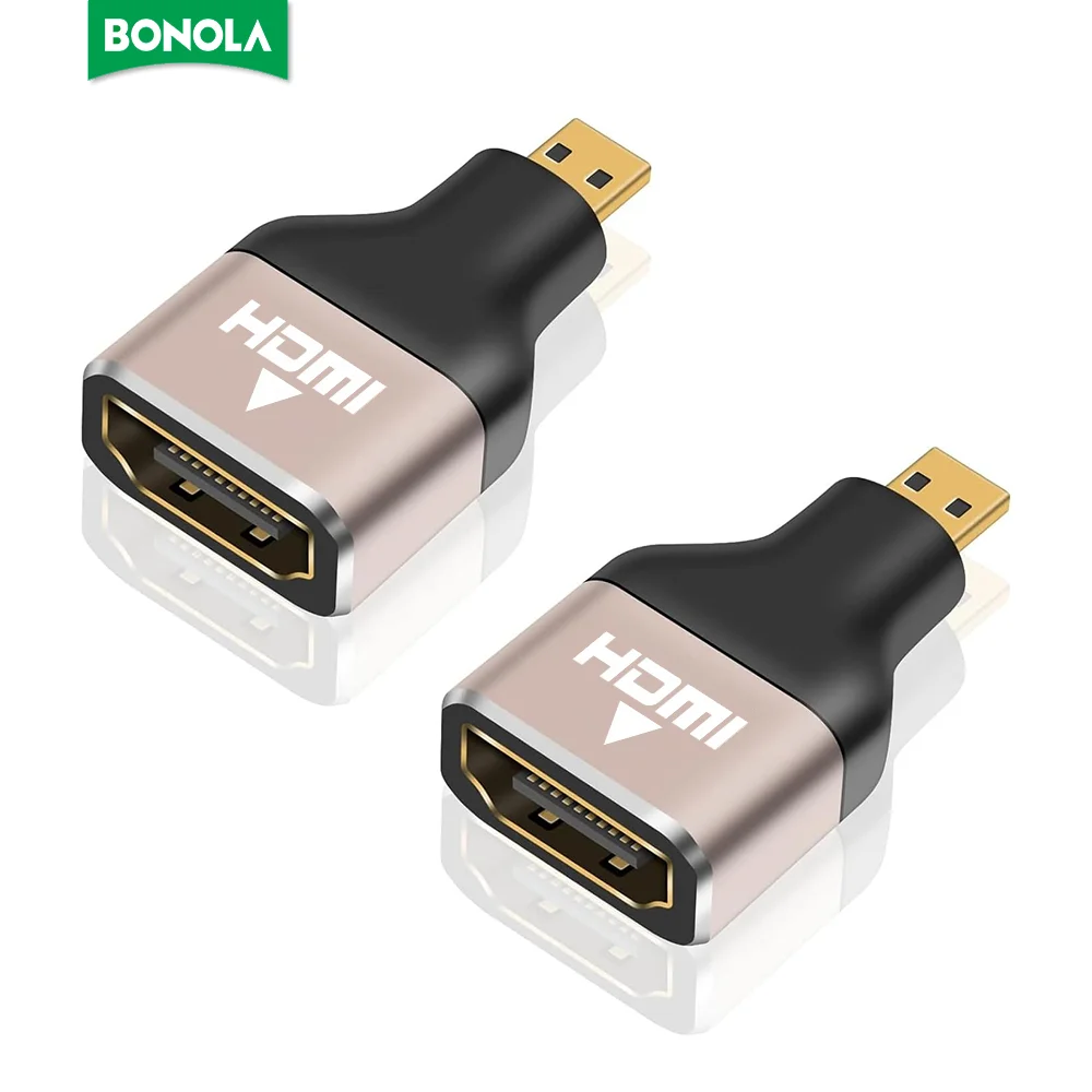 Адаптер Bonola Micro HDMI-HDMI 8K 2 шт. разъем мама на HDMI папа поддержка при 60 Гц для