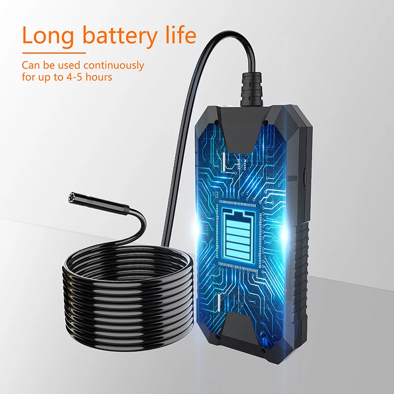 

4.5 IPS Screen Industrial Dual Lens Endoscope 2.0 MP Bore Scope Snake Camera IP68 Sewer Pipe Drain Inspection Camera with 8 LED