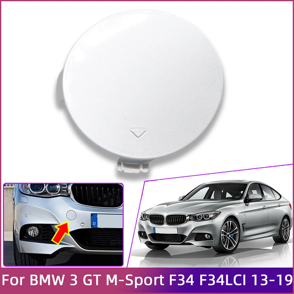 

Front Bumper Towing Hook Lid Cover Cap Hauling Hook Shell For BMW 3 GT Gran Turismo M Package 2013-2019#51118061552 Painted