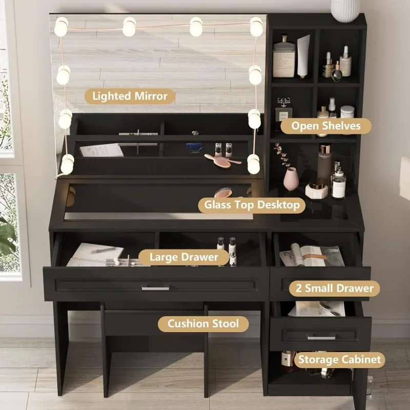 Настольное зеркало с подсветкой столовое стекло 3 кухонными прищепками большое HD