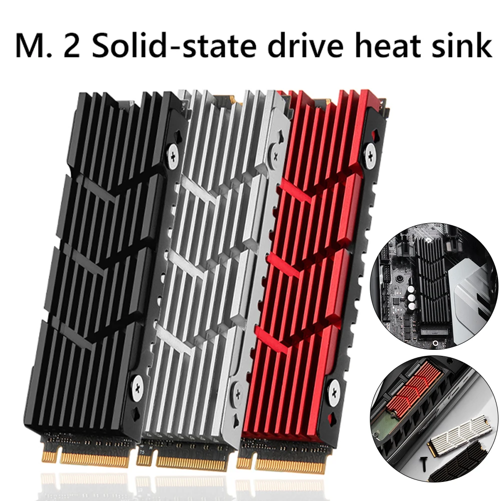 

M.2 2280 SSD Heatsink NVME NGFF Cooling Aluminum Alloy PC Efficient Cooler Radiator with Thermal Silicone Pad for PC/PS5 Console