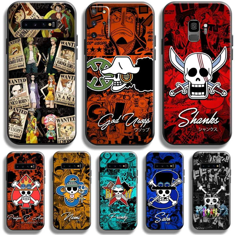 

Anime One Piece Skull Logo For Samsung Galaxy S22 S21 S20 Ultra FE 5G S10 10E S9 Plus Lite Phone Case Soft Coque Carcasa Back