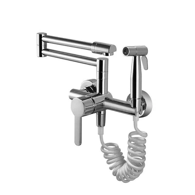 KEMAIDI, наполнитель для горшка, смеситель, настенное крепление, Ручка складной смеситель 2 с двойными соединительными поворотными рычагами, латунные коммерческие смесители для кухни