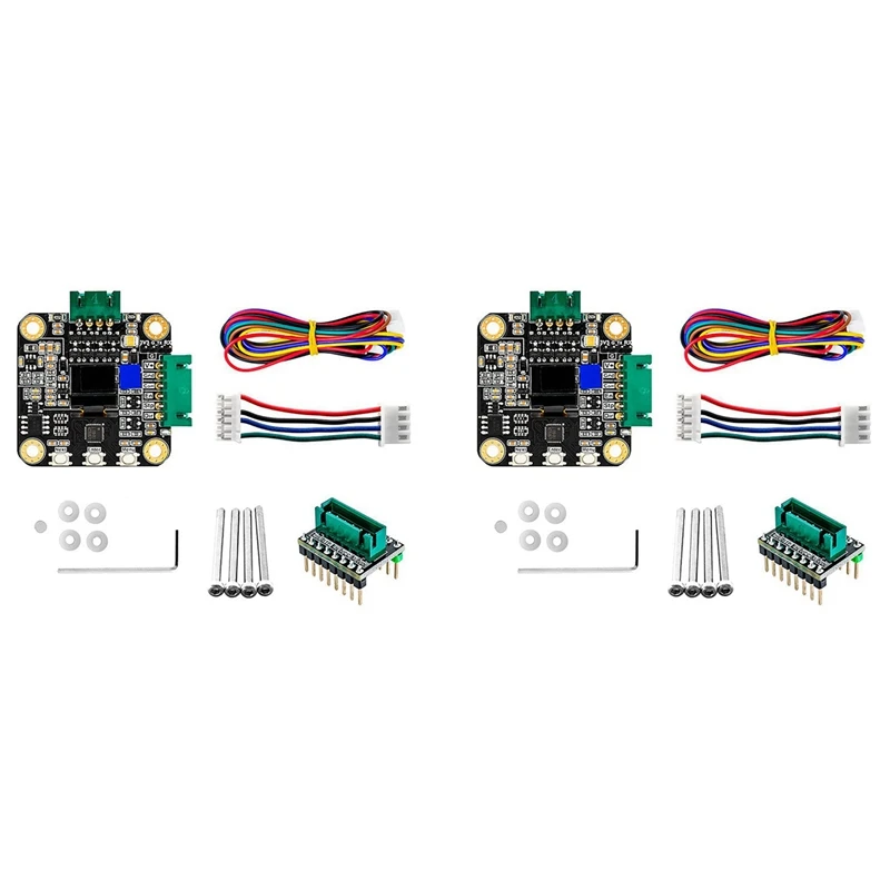 

2X NEMA 17 Stepper Motor Driver, MKS SERVO42C PCBA Motor Driver Kit Ultra Quiet Board