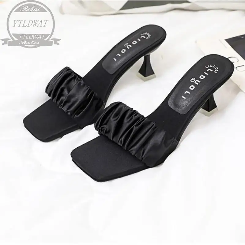 YTLDWAT Summer Women's Shoes 2022 New High-Heeled Sandals And Slippers Stiletto-Toe Outer Wear   Chaussure Femme