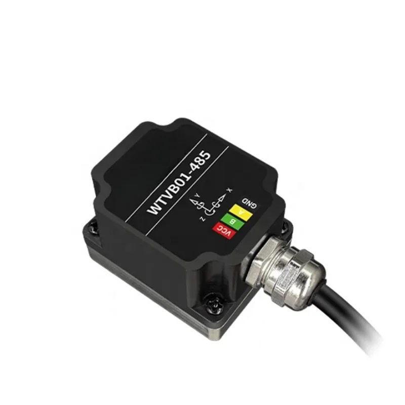 WTVB01-485 IPX8 водонепроницаемый датчик вибрации Modbus RTU 3-осевой (XYZ) виброперемещение +