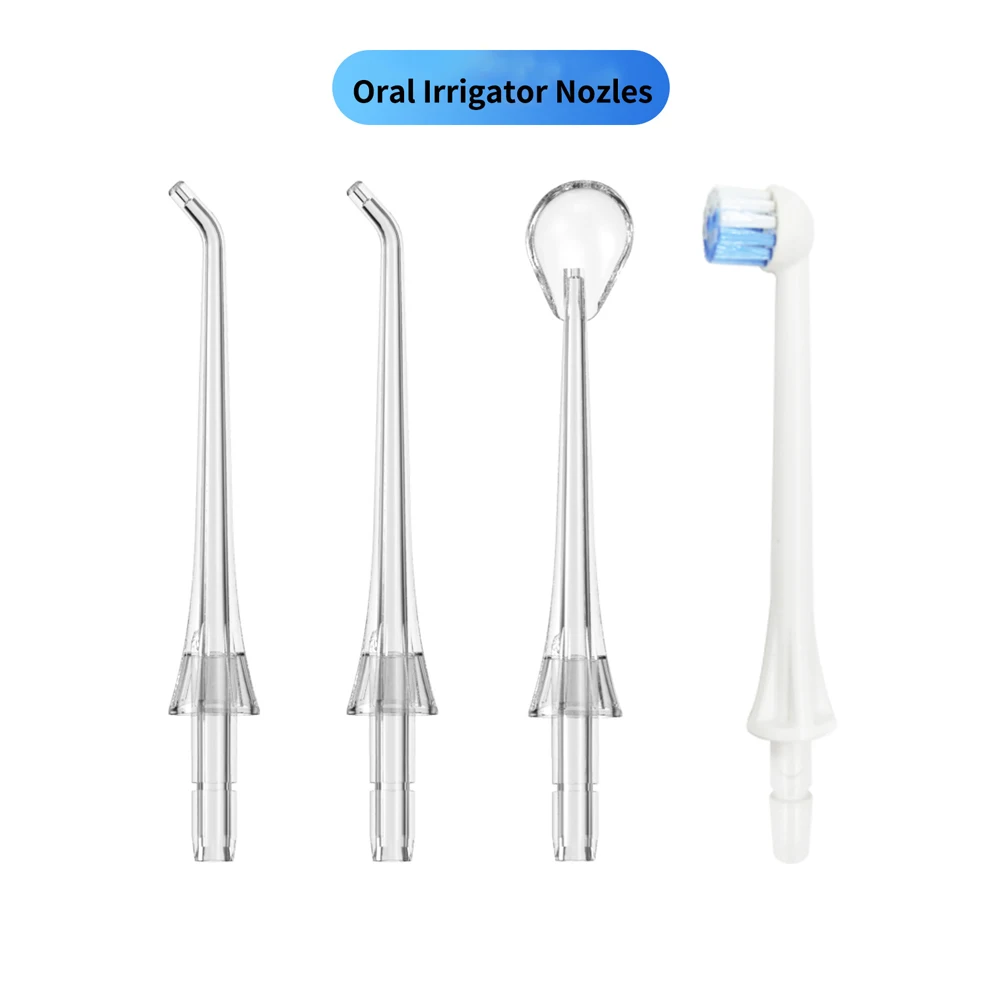 

4 Replacement Tips Nozzles for Portable Oral Irrigator Dental Water Flosser Irrigation Water Jet Tooth Pick Floss Teeth Cleaner
