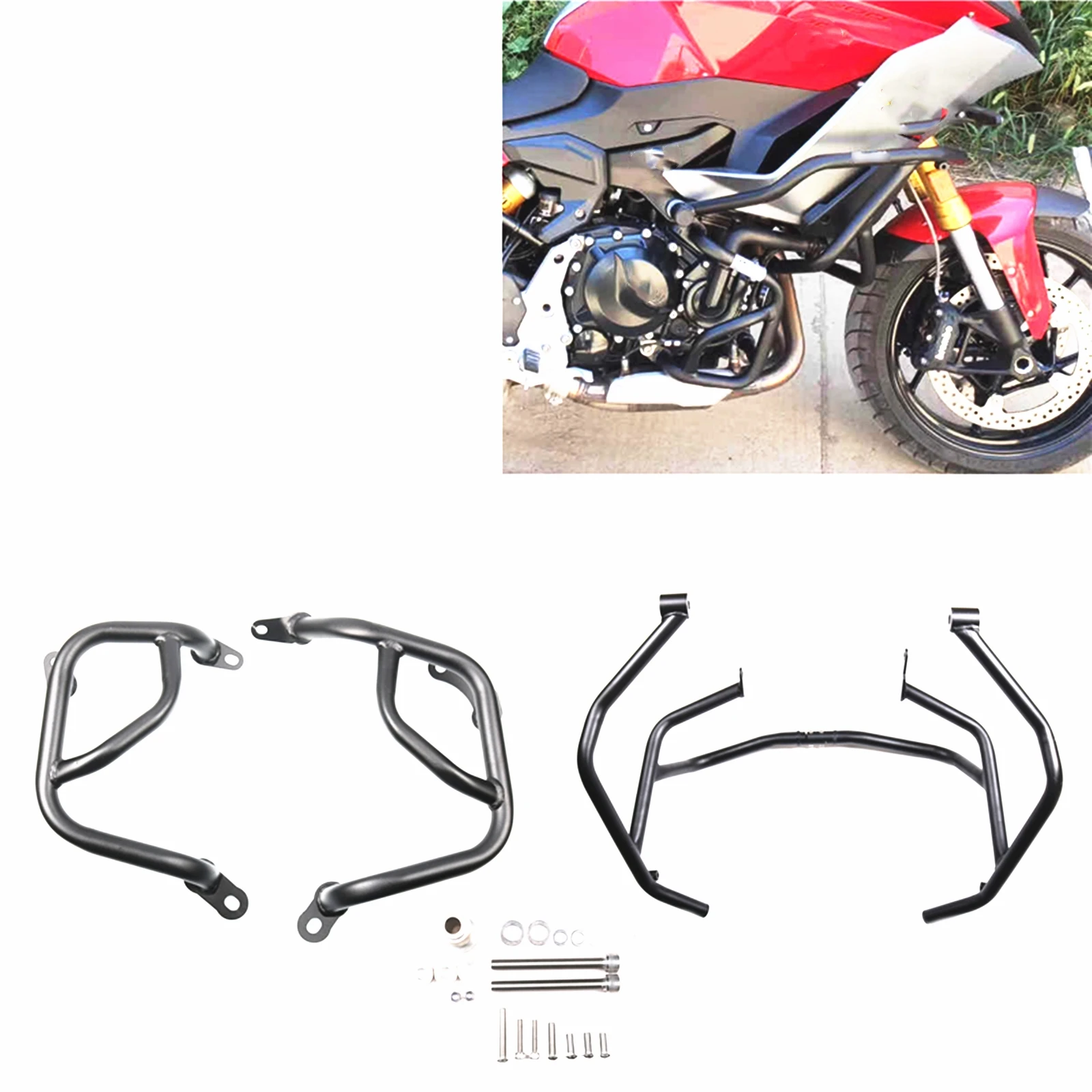 Углеродистая сталь мотоцикла левая и правая защита двигателя для BMW F900R F900XR 2020-2022