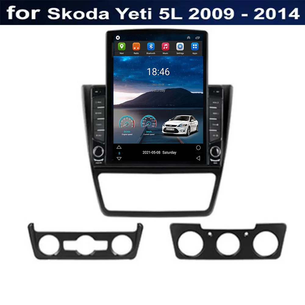 

9.7" Android 12 For Skoda Yeti 5L 2009 2010 2011 2012 2013 2014 Tesla Type Car Radio Multimedia Video Player Navigation GPS Cam