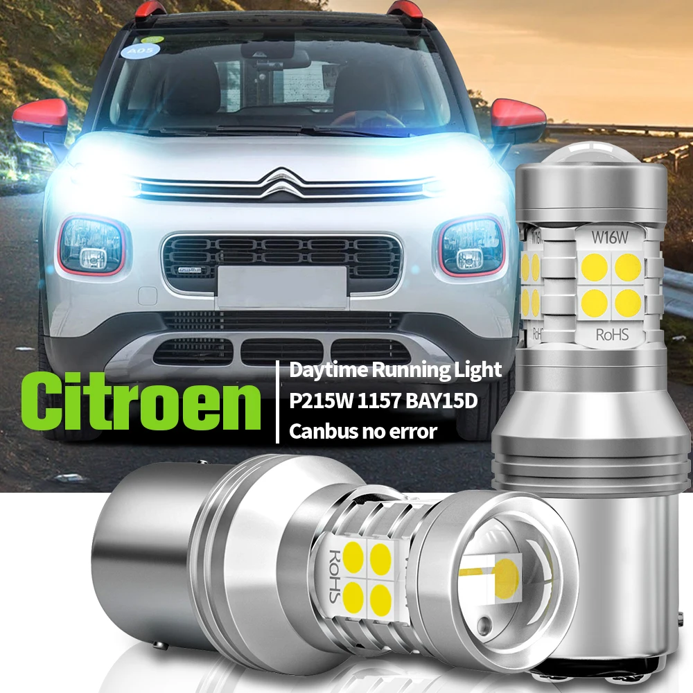 

2pcs LED Daytime Running Light P21/5W 1157 BAY15D Canbus No Error DRL Bulb Lamp For Citroen DS4 2011 2012 2013 2014 2015