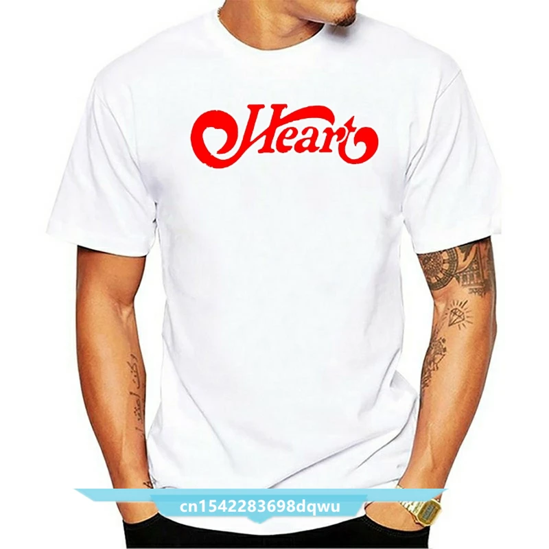 

New Heart Band Logo Rock Band Legend Mens Black T-Shirt Size S-2XL