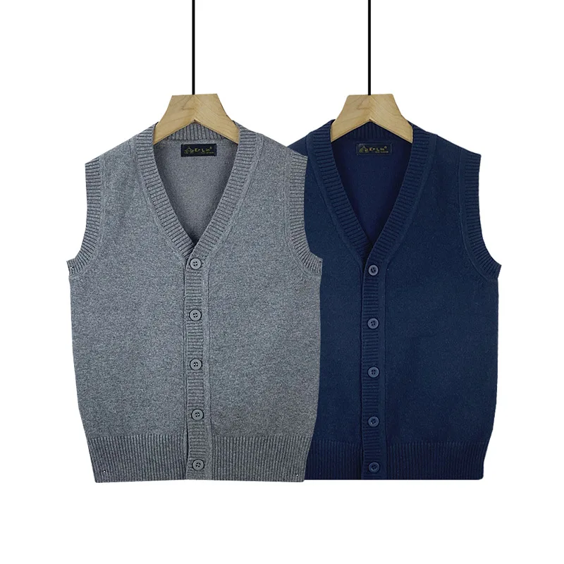 

School Uniform Sweater Vests Teenager Boys Cardigans Fall Girls Clothes Children Waistcoat Kids Jacket