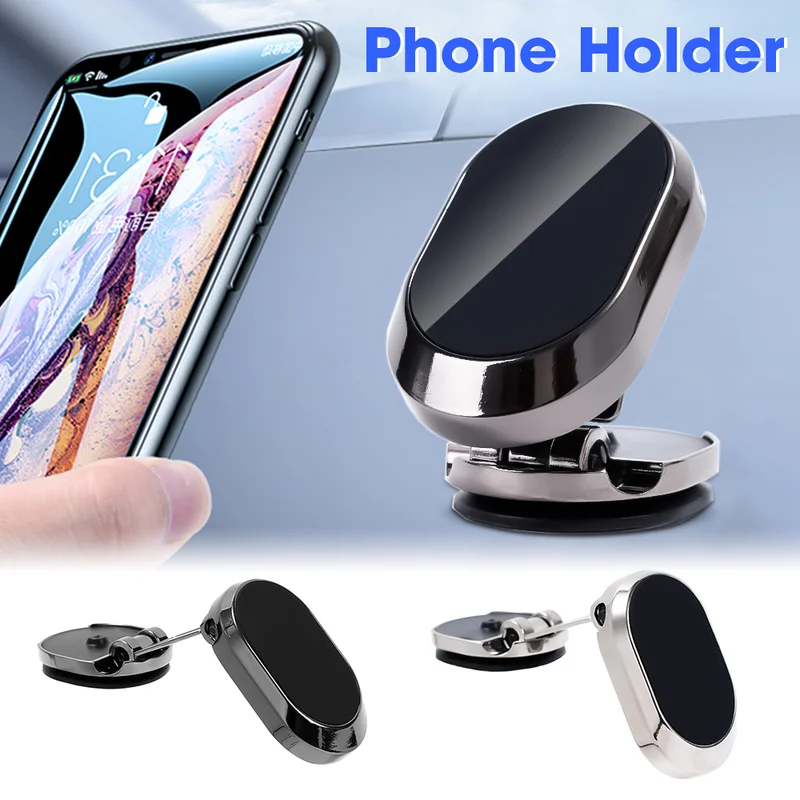 

Folding Magnetic Car Phone Holder 360 Rotation Dashboard Mount Navigation GPS Smartphone Stand Bracket for IPhone Samsung