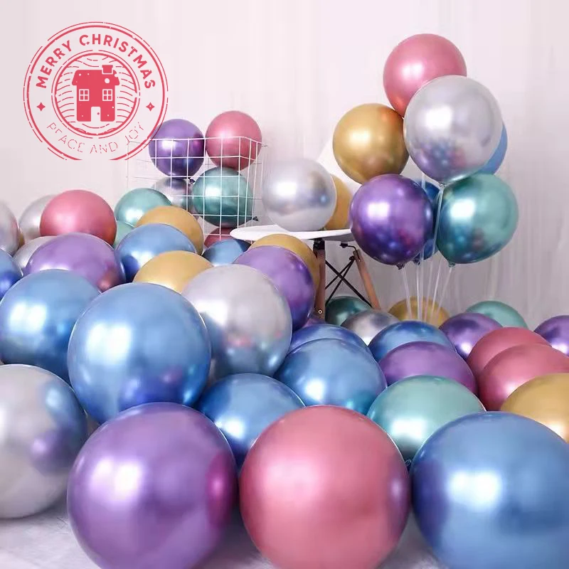 30 шт./лот Хромированные Металлические воздушные шары, металлические, розовые, золотые, серебряные, латексные шары, свадебное украшение, день рождения, День Святого Валентина, Cecor