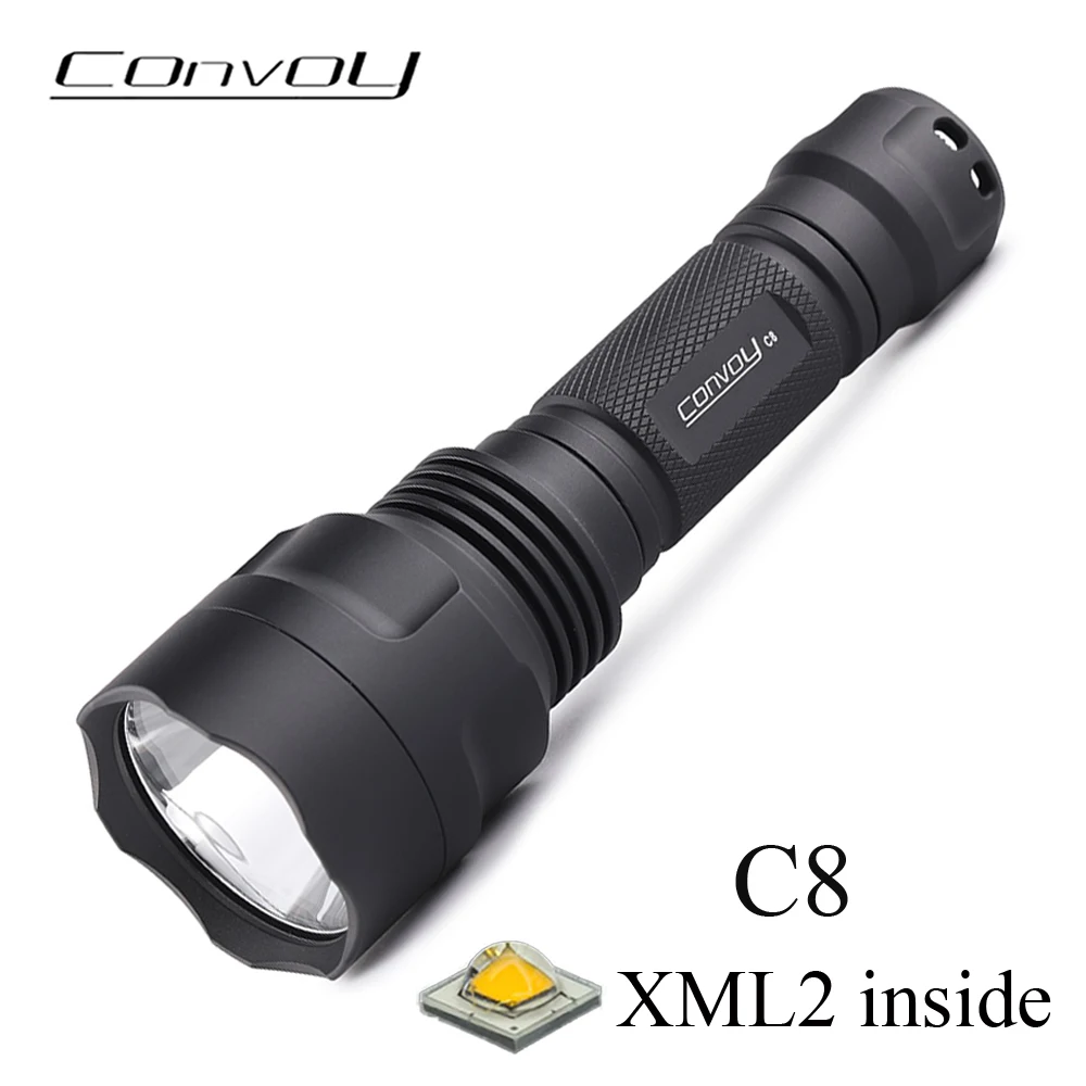 Convoy C8 XML2 Фонарик Мощный светодиодный фонарик Lanterna 18650 Портативное освещение