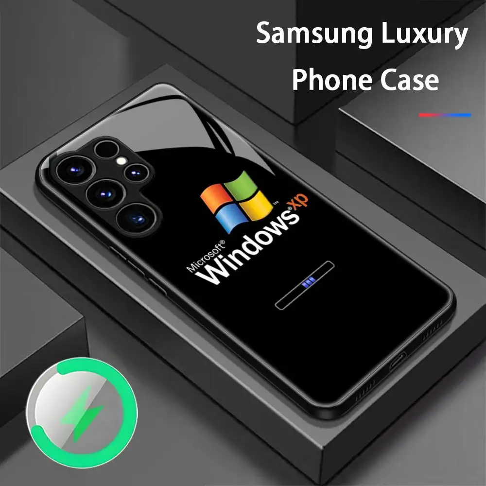 Крутой брендовый чехол для телефона LOOG W-Wind-ows Samsung S25 S24 S23 S22 S21 S20 Plus Ultra Note20