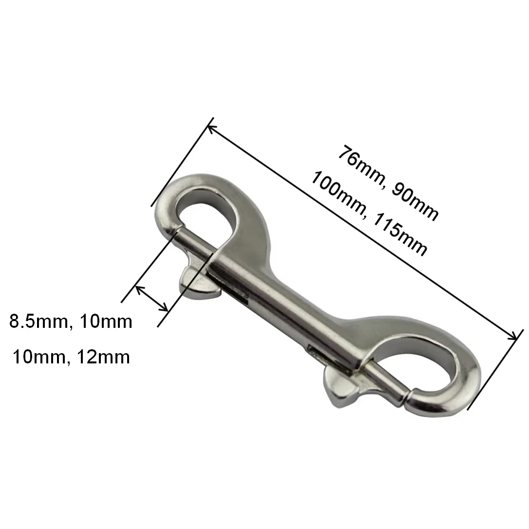 5PCS Marine Stainless Steel 316 Double End Bolt Snap Clips 90mm 100mm 115mm Heavy Duty Wide Use For Sucba Diving Pet Chain - купить по