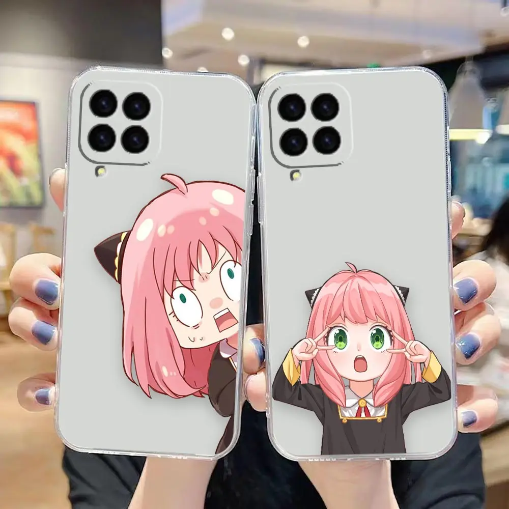 

Clear Phone Case For Samsung M62 M60S M51 M33 M32 M31 M30 M22 M12 M11 J7 J6 PRIME PRO PLUS 5G 2018 Case SPYFAMILY Anya Forger