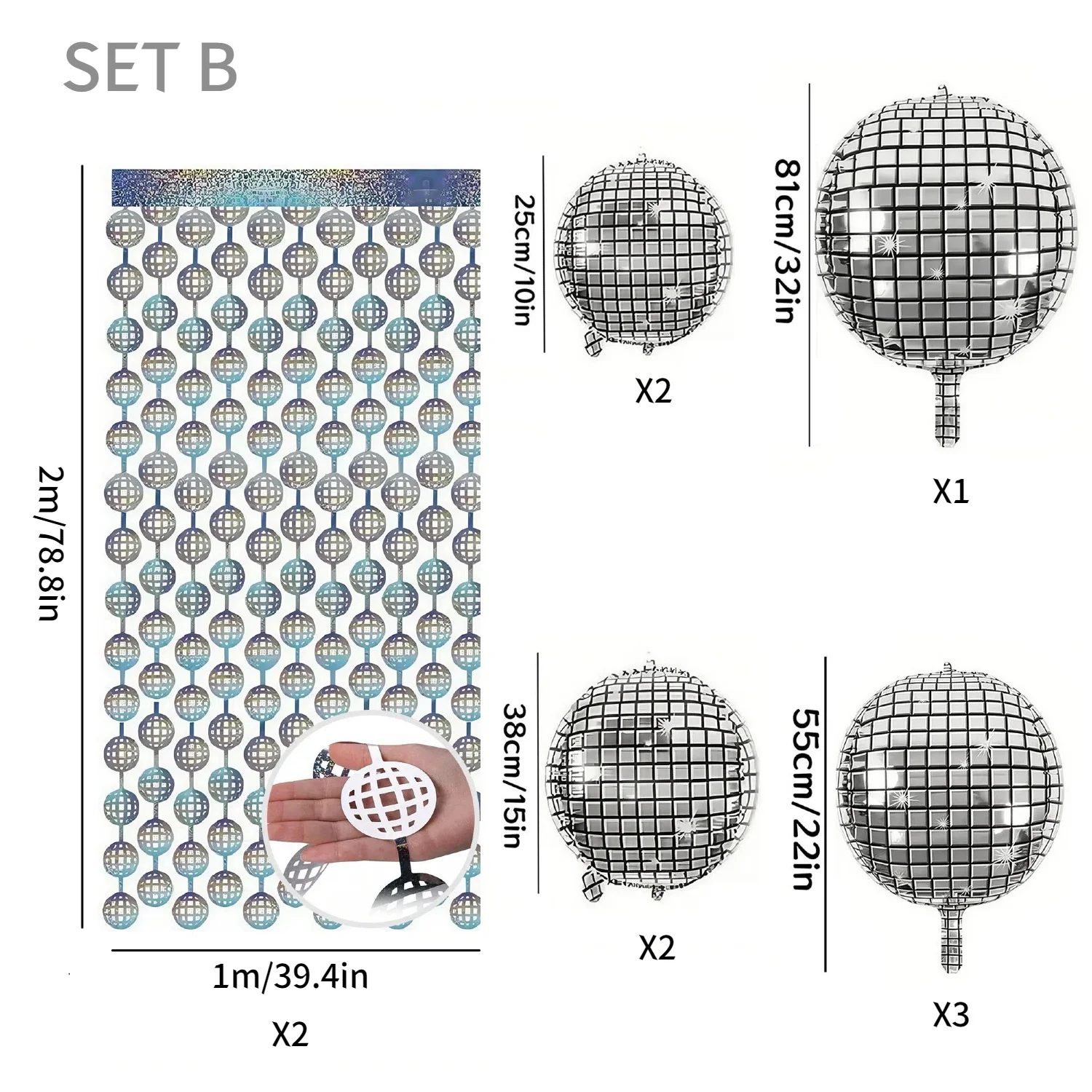 

Набор украшений для дискотеки 10 шт.