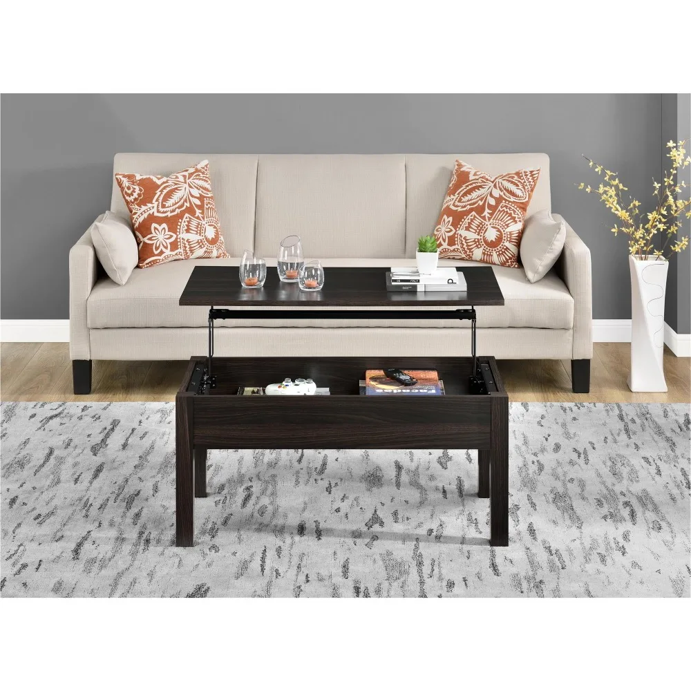 

Espresso Furniture Lift Top Coffee Table Living Room Table Side Home