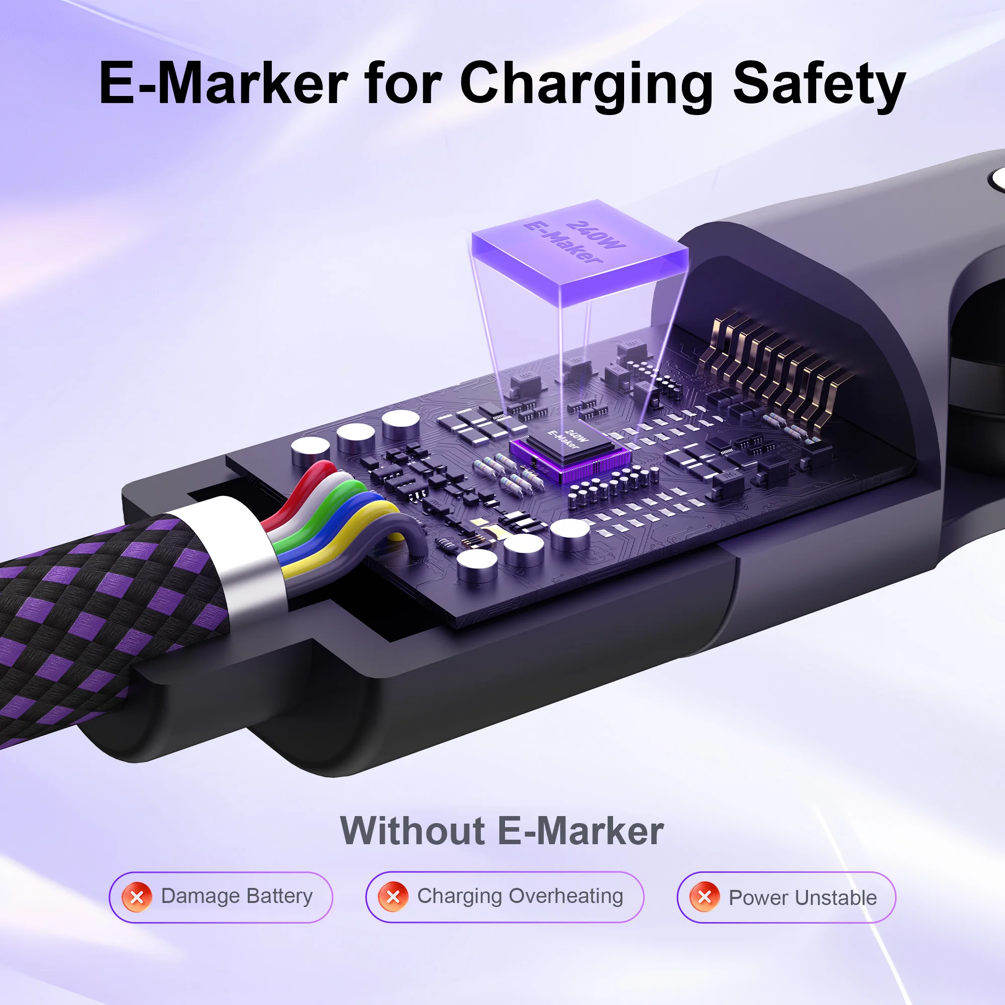 Фото 540 °   Вращающийся кабель USB-C на Type-C для быстрой зарядки 240 Вт, конвертер Type-C для Macbook, iPhone 17, Samsung S25 №5