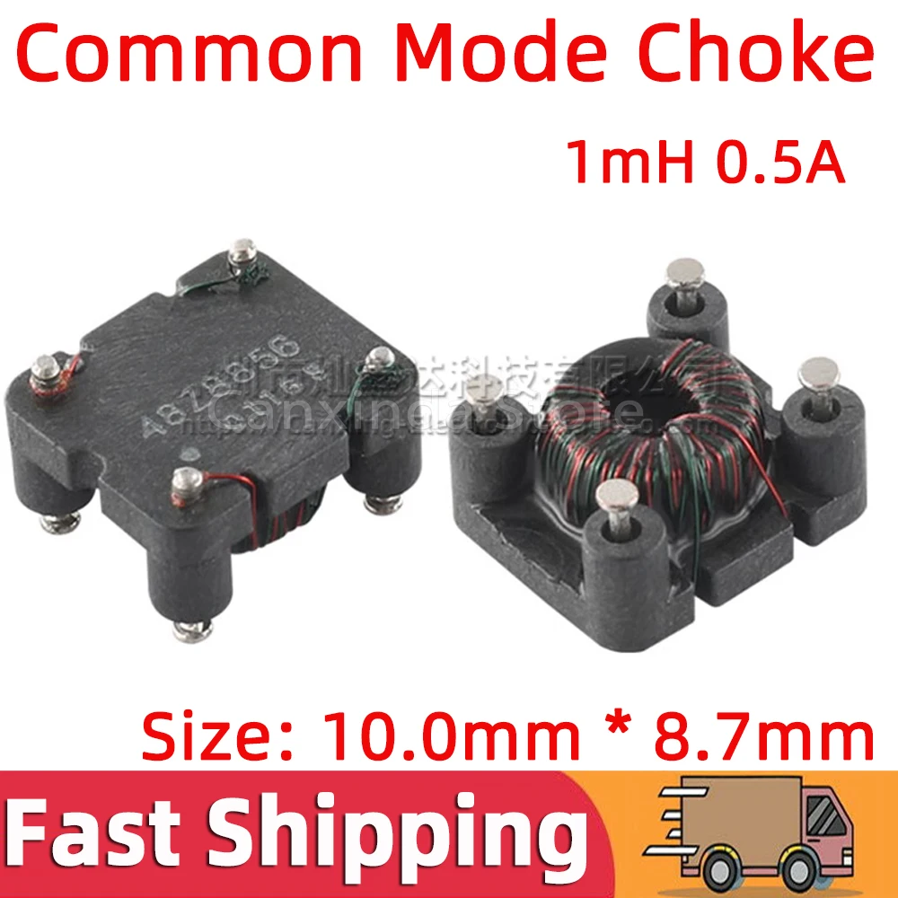 5pcs SMD обычный режим подавляет индуктор мощности индуктивность 1mH 1000uH 0.5A