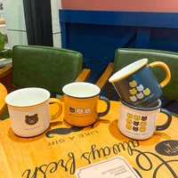 creative color bear heat resistant mug cartoon 320ml cup bear coffee ceramic mugs children cup office drinkware gift