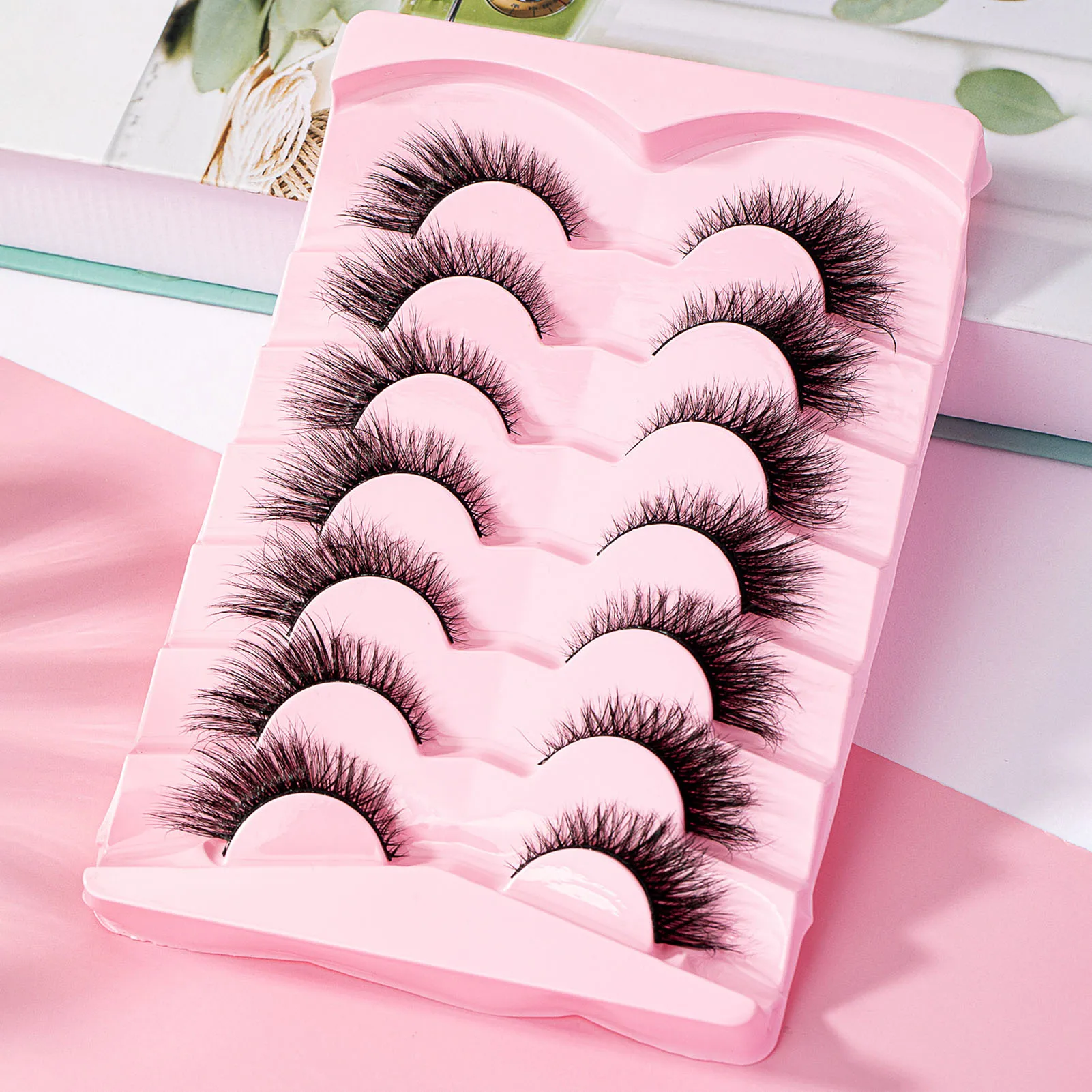 

7 Pairs 3d Long Curl Thick False Eyelashes 3d Lash Thick Volume Long Wispy Lashes For Women And Young Girls Pr Sale