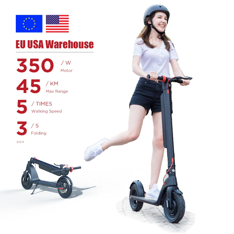 

usa eu stocks drop shipping cheap Hx X8 350w motor 36v 8.5 inch tire 10Ah Portable moped e scooter fast electric scooters adult