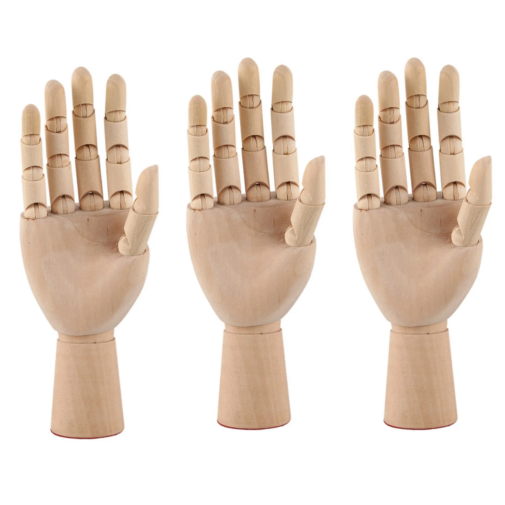 

3Pcs 18x6cm Wooden Articulated Manikin Model Gift