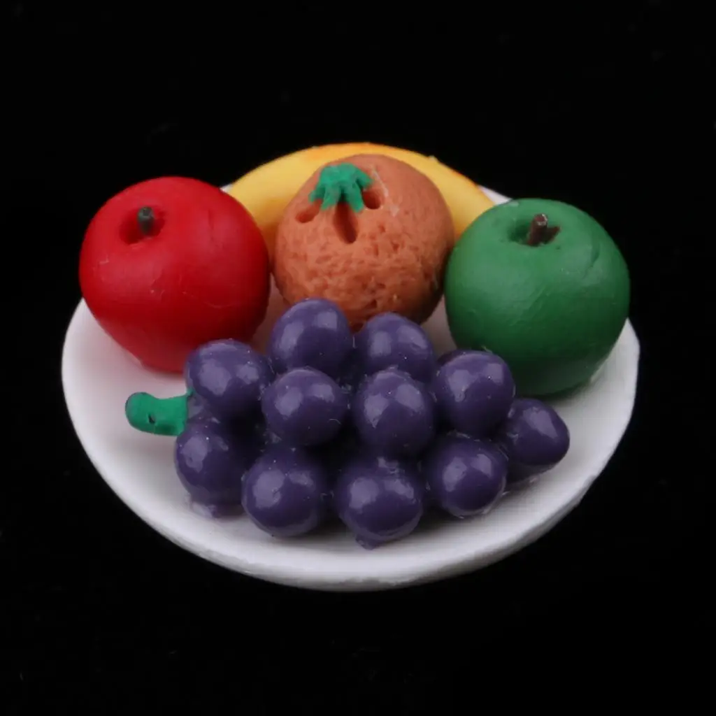 

1/12 Dollhouse Miniature Fruit Platter Plate Kit Table Display Decoration