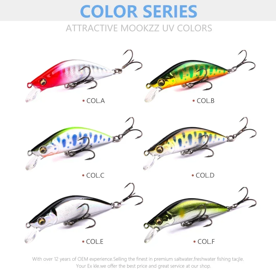 Рыболовные приманки MOOKZZ в виде гольяна 55/70 мм 4 5/8 г искусственный пластиковый