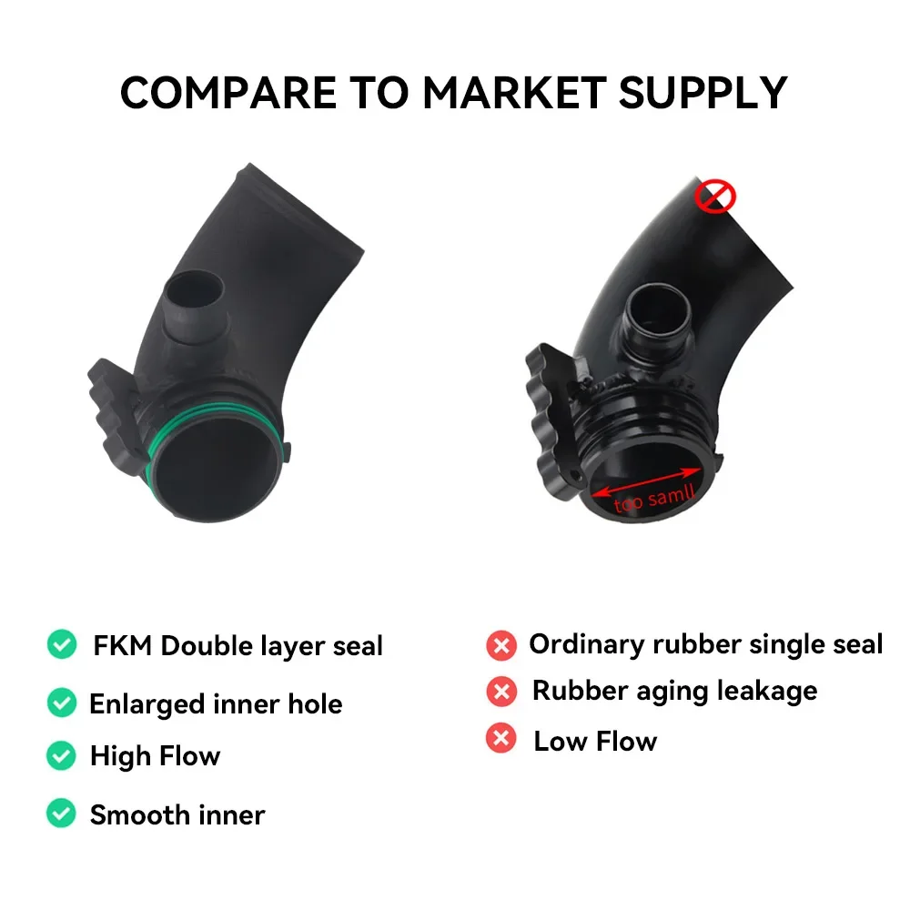Performance Turbo глушитель для удаления + впускной колено турбо силиконовый шланг Audi S3 A3