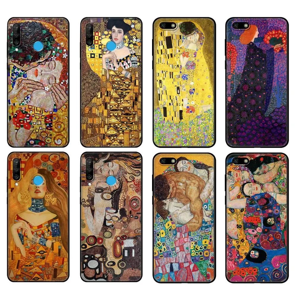 

Black tpu Case For Huawei Honor 20 Lite 10 10i 20S 30S 30 Case Honor 7A 5.45 7s 7C 5.7 Case Cover Gustav Klimt